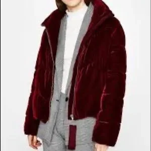 Bershka red puffer online